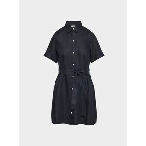 Aritzia Wilfred Eleta Linen Mini Dress Dark Night Navy
